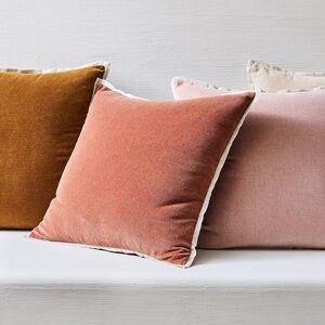 West Elm Velvet Throw Pillows S/2